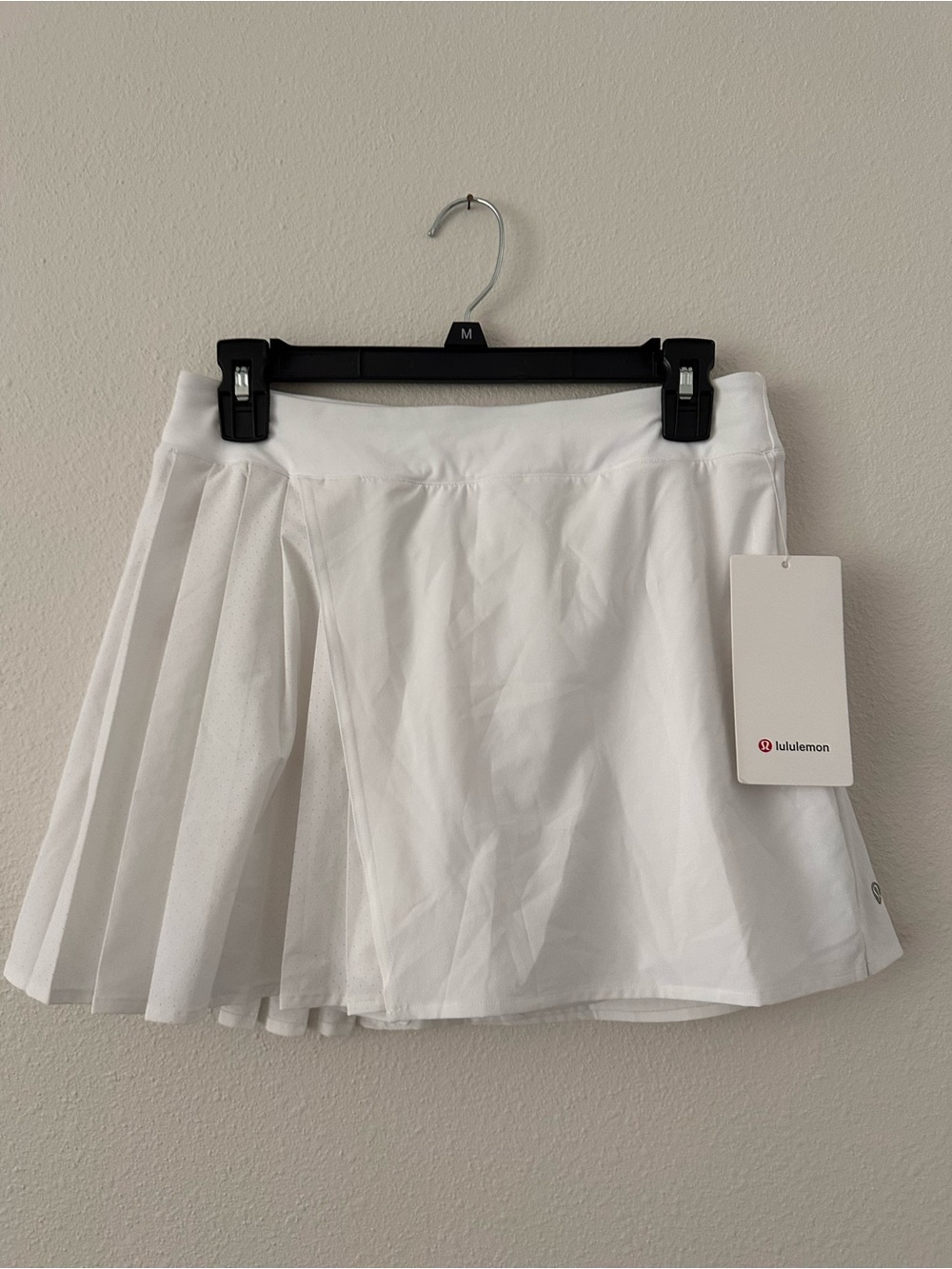 NWT Lululemon Asymmetrical Pleated Tennis Skirt White Size 6